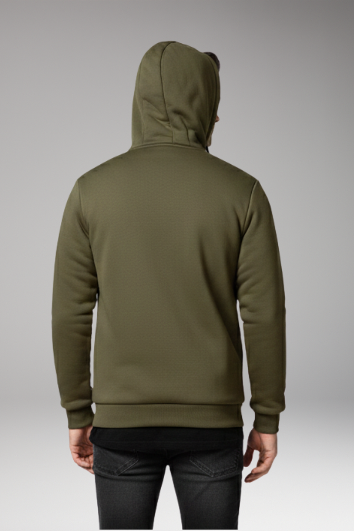 Men’s Hoodie with Zipper and Fleece Lining