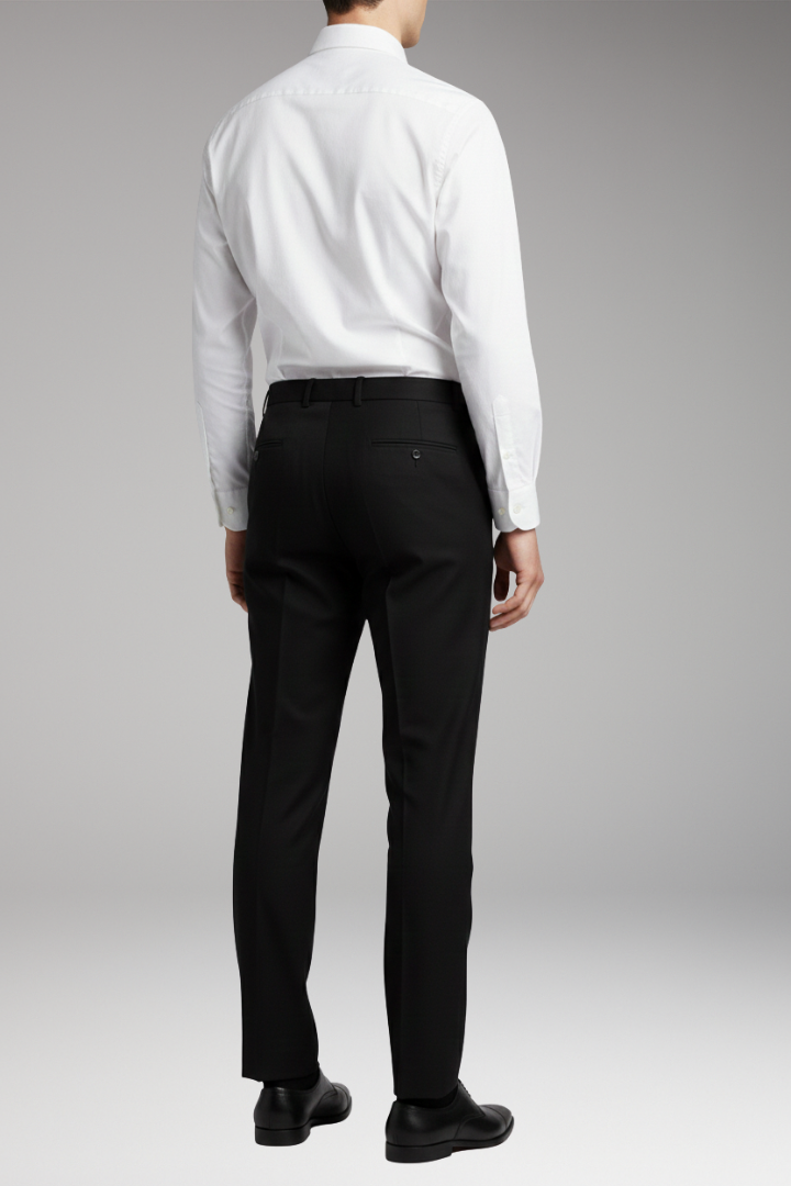 Men’s Trousers with High Waist and Adjustable Buckle