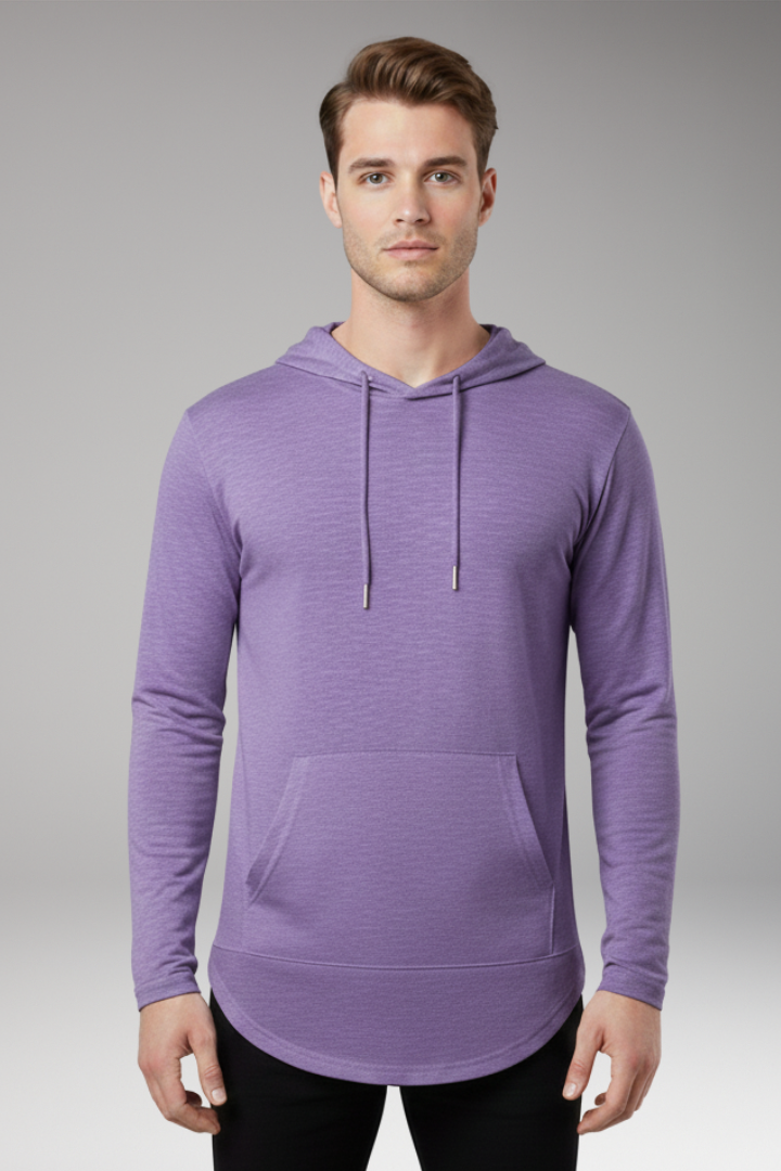 Men’s Outdoor Hoodie with Drawstring Hood and Front Pocket