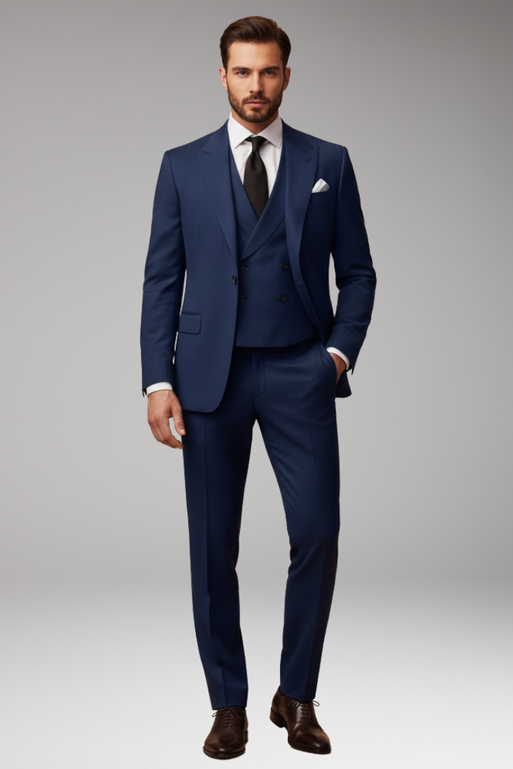 Men’s Suit Set with Jacket and Waistcoat