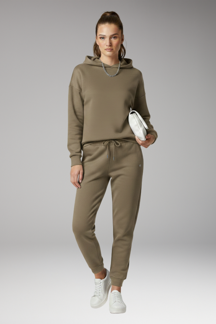 Women's Jogging Trousers with Adjustable Waist and Ribbed Cuffs