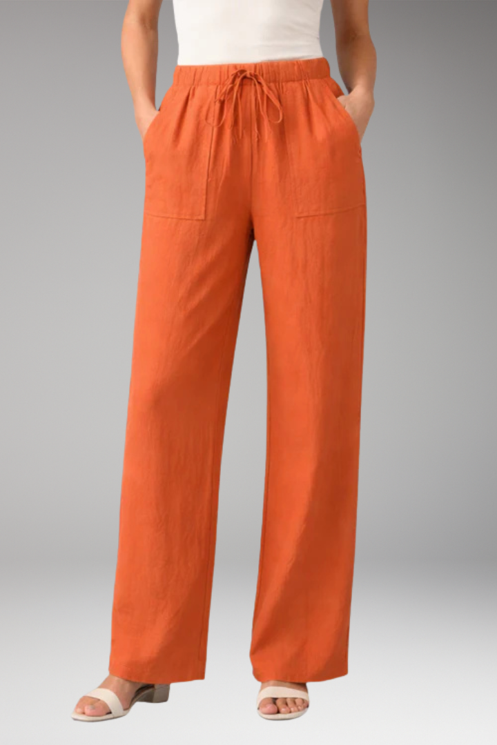 Women’s Trousers with Drawstring Waist and Side Pockets
