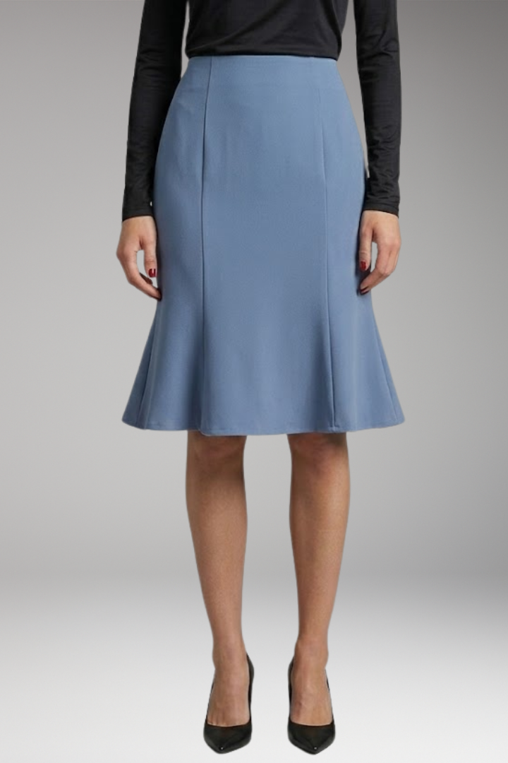 Women's Skirt with High-Waist and Knee-Length