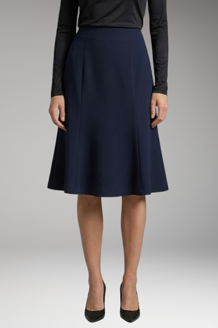 Women's Skirt with High-Waist and Knee-Length
