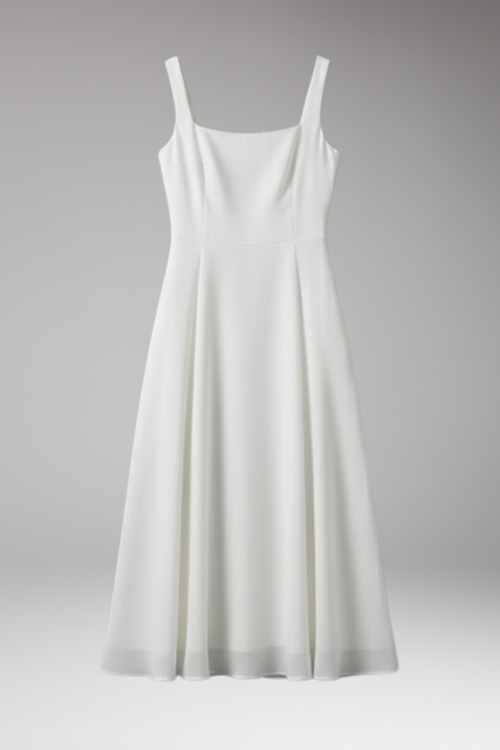 Women’s Sleeveless Solid Colour Dress with Classic Silhouette