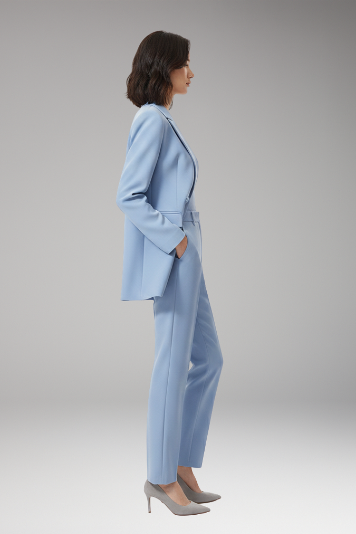 Women’s Suit Set with Blazer and Straight Trousers