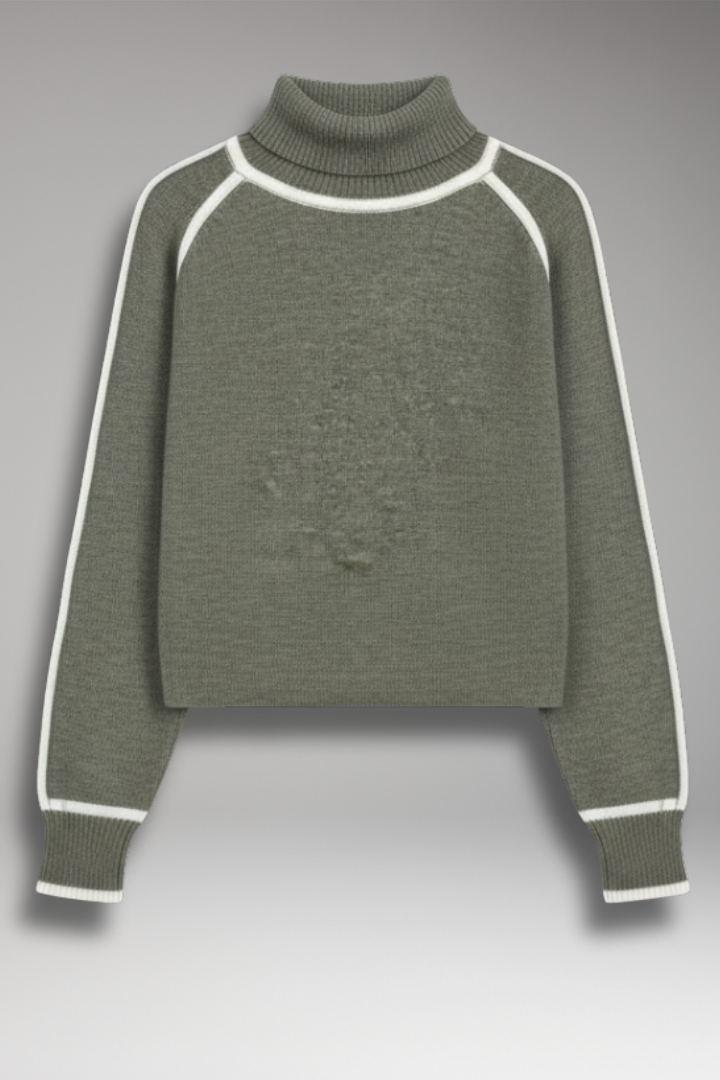 Women’s Jumper with High Neck and Trim