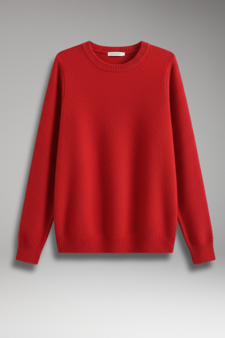 Women’s Jumper with Round Neck and Plain Surface