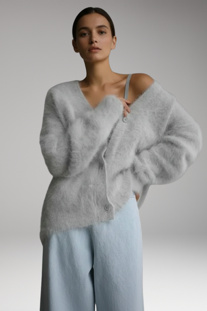 Women’s Jumper with Round Neck and Ribbed Hem
